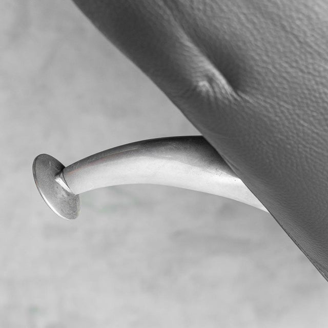 Modern Style Chair in Black Leather, 1990s For Sale - Image 9 of 12
