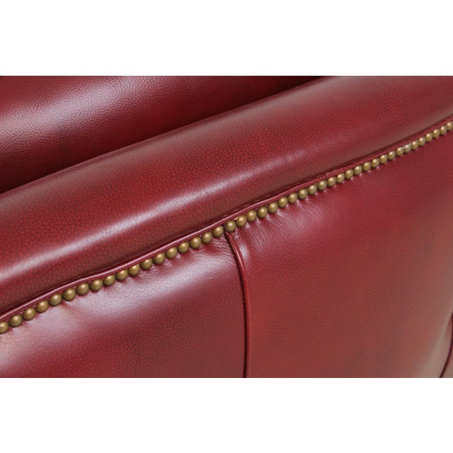 Hancock & Moore Red Leather Oversized Chair For Sale - Image 14 of 15