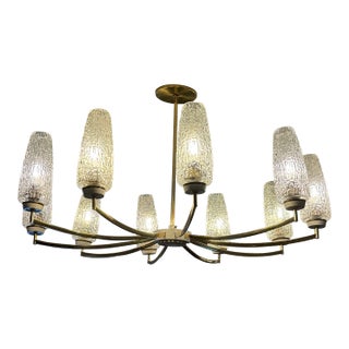 Vintage 10 Light Chandelier by Kaiser Leuchten For Sale