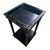 Vintage Black Distressed Wood Two-Tier Side Table With Gallery Top For Sale - Image 4 of 7