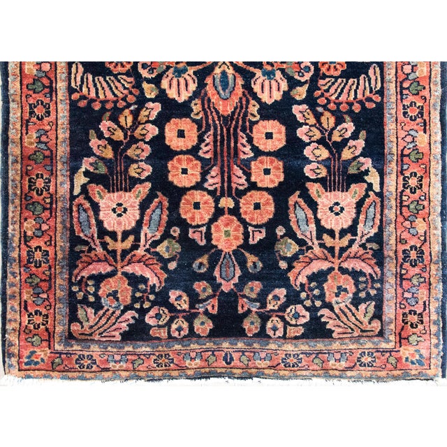 Navy Blue Early 20th Century Persian Sarouk Rug For Sale - Image 8 of 16