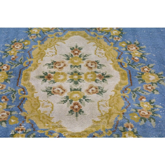 Vintage Chinese Art Deco Hand Knotted Wool Rug,7'7'' X 10' For Sale - Image 4 of 6