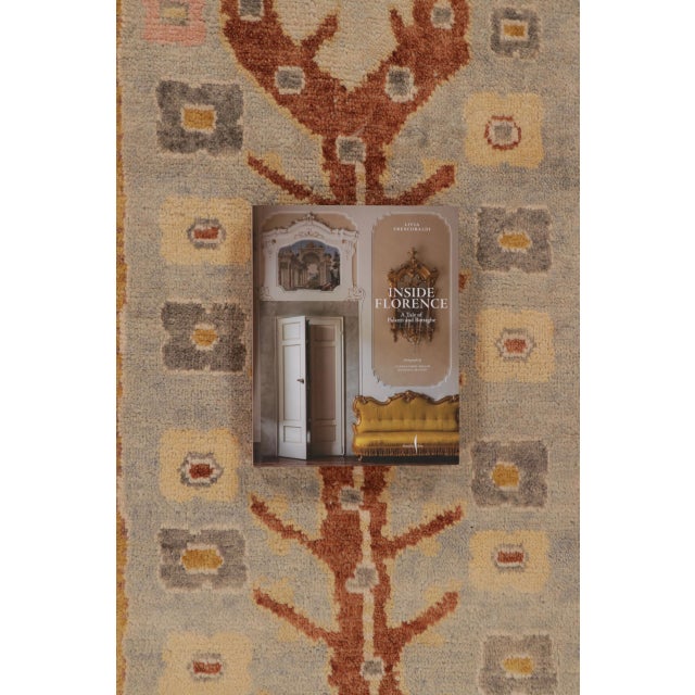 Contemporary Scandinavian Style Floral Wool Rug in Beige by Rug & Kilim, India For Sale - Image 10 of 10