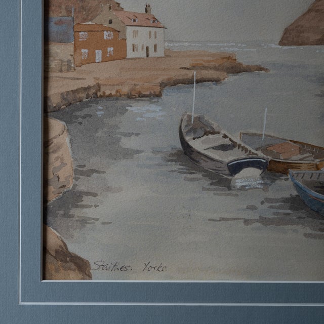 Staithes School Watercolor Painting For Sale - Image 4 of 6
