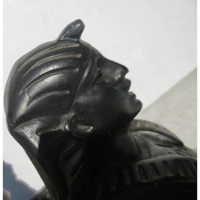 Mid 20th Century Egyptian Sphinx Resin Bookends For Sale - Image 5 of 9