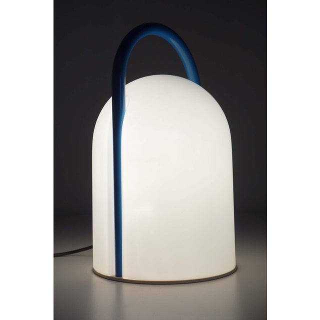 Metal Vintage Italian Glass Tender Table Lamp, 1980 For Sale - Image 7 of 9