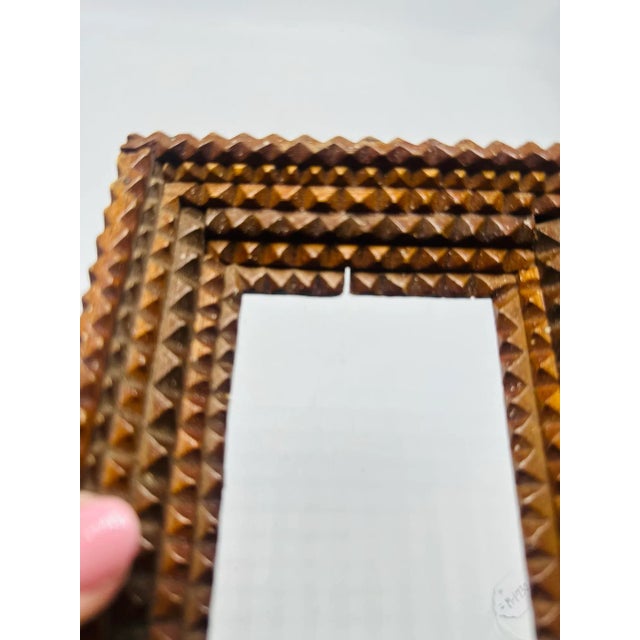 1920s Antique Tramp Art Frame For Sale - Image 5 of 7