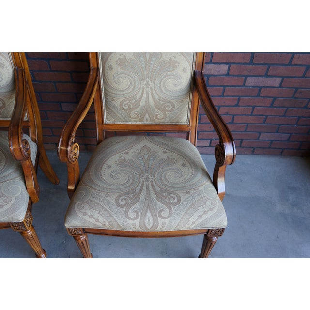 Ethan Allen Ethan Allen Townhouse Addison Dining Arm Chairs ~ a Pair For Sale - Image 4 of 9