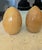 1990s Large Pair of Solid Egg Shaped Turned Wood Sculptures For Sale - Image 5 of 7
