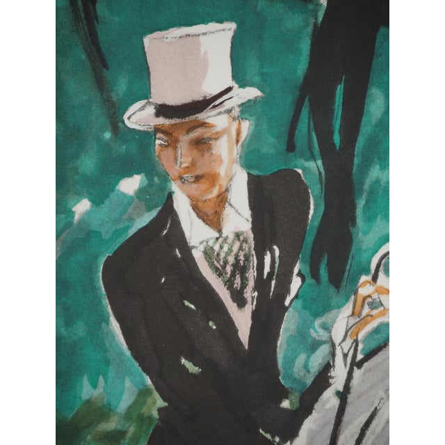 Jean-Gabriel Domergue, Summer Stroll, Lithograph For Sale - Image 4 of 6