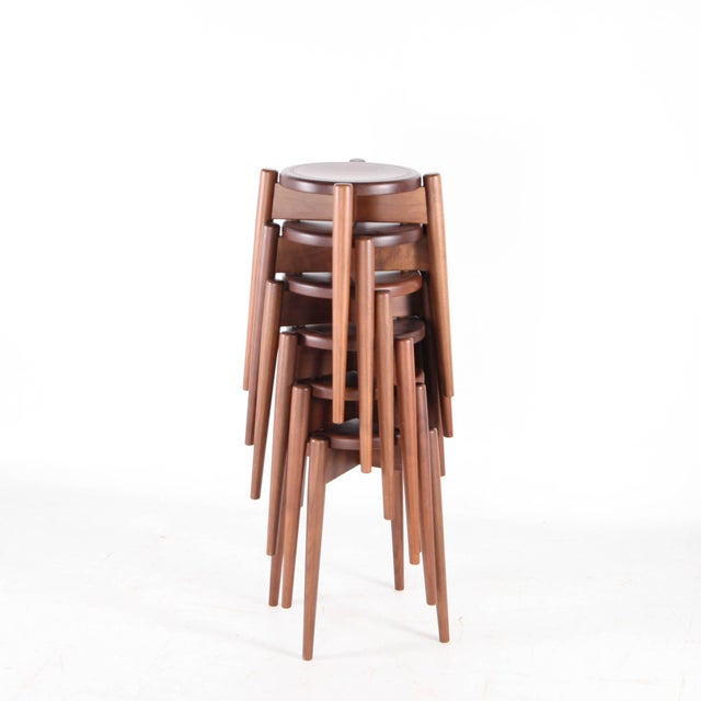 Vintage Japanese Stools, 1980s, Set of 6 For Sale - Image 13 of 16