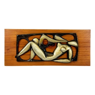 Mid-Century Czech Wall Relief in Aluminium, 1950s For Sale