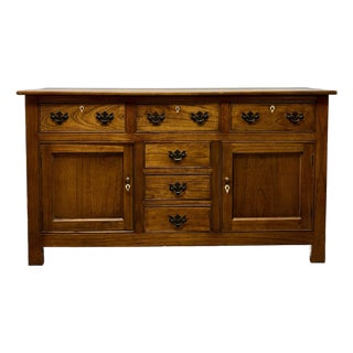 Vintage English Georgian Style Sideboard For Sale