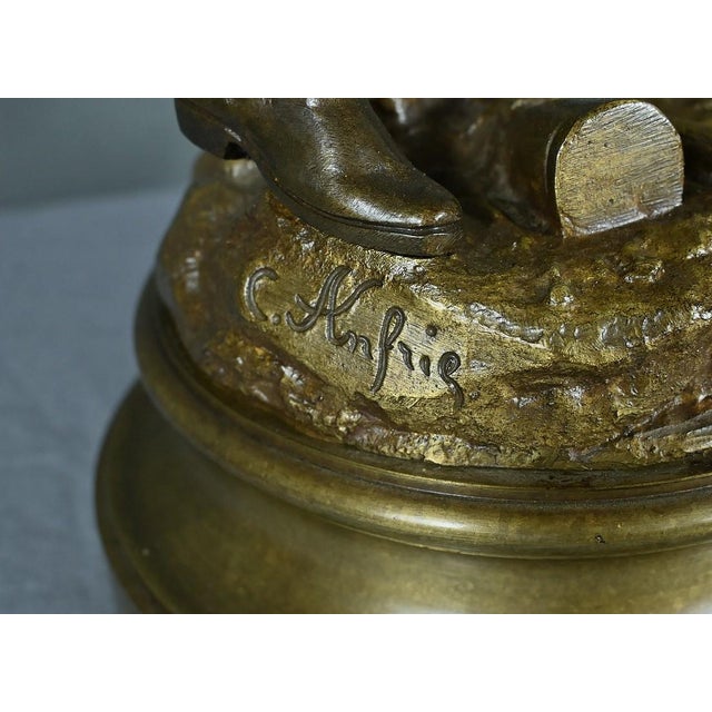 The Defense of the Flag in Bronze by C. Anfrie, Late 19th Century For Sale - Image 15 of 18