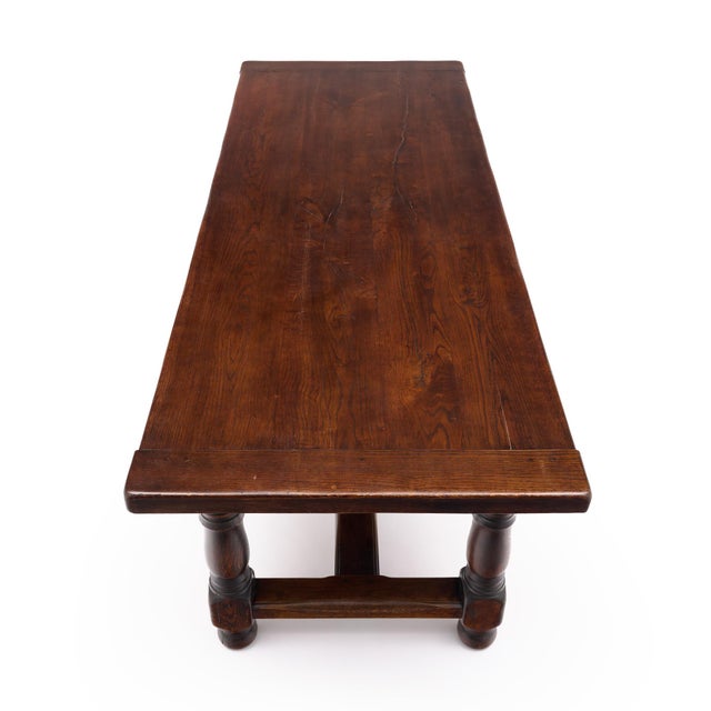 Antique French Farm Table, Solid Wood For Sale - Image 4 of 9