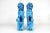 Hollywood Regency 1960's Turquoise Glazed Ceramic Foo Dogs, Pair For Sale - Image 3 of 11