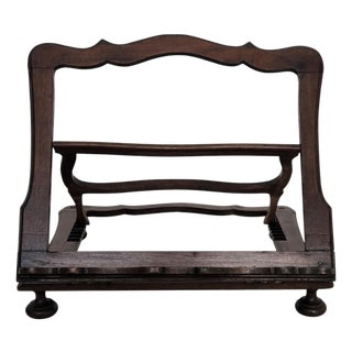 Italian Decorated Adjustable Lectern Bookstand in Carved Wood, 1960s For Sale