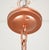 Mid 20th Century Antique Schoolhouse White Milk Glass Copper Chain Pendant Light For Sale - Image 5 of 6