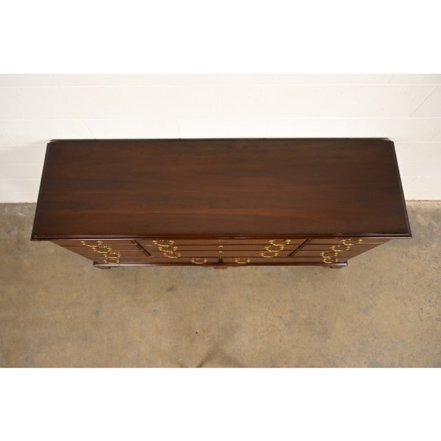 Harden Furniture Georgian Solid Cherry Wood Eleven-Drawer Dresser For Sale - Image 11 of 14