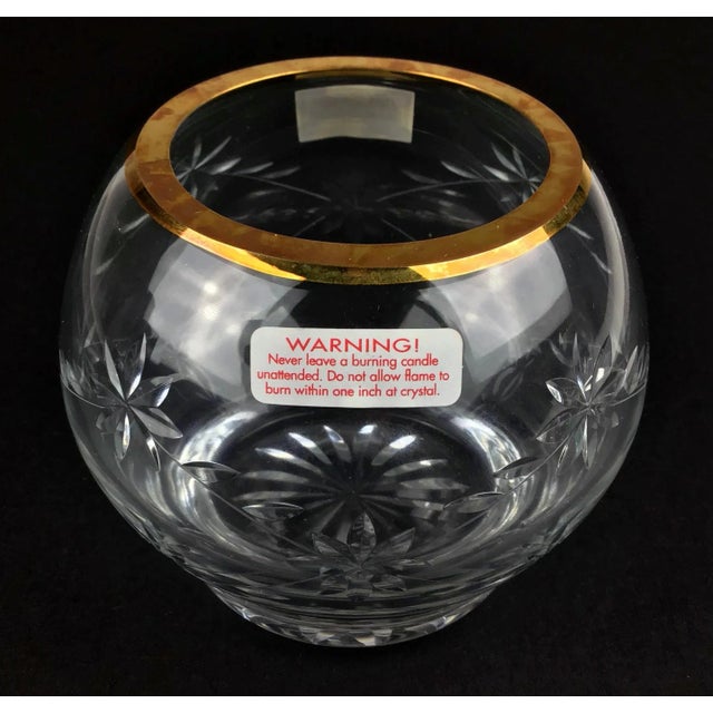 Metal Vintage Park Avenue 1960s Crystal & Gold Votive Holders - a Pair For Sale - Image 7 of 13