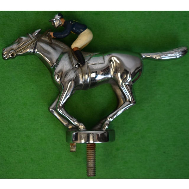 Lejeune Made in England Chrome W/ Jockey/ Racehorse Car Mascot For Sale In New York - Image 6 of 6