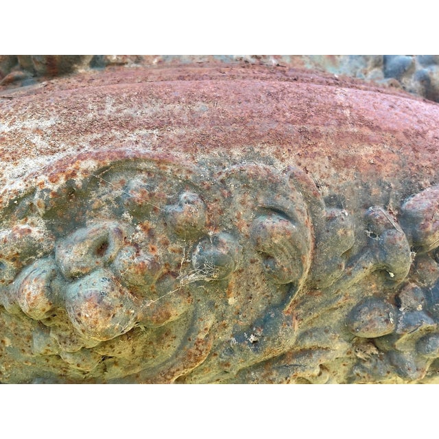 19th Century Cast Iron Chateau Vases, Set of 2 For Sale - Image 10 of 18