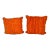 Jonathan Adler Orange Flair Primaloft Down-Filled Pillows Mid-Century Modern- a Pair For Sale