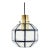 1960s Mid-Century Modern Glass & Brass Pendant Light From Limburg, Germany For Sale