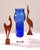 Blue Mid-Century Modern Scandinavian Cobalt Blue Glass Vase from Borgström Åseda, Sweden For Sale - Image 8 of 10