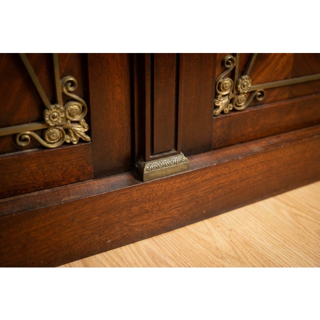 Transitional Vintage Quality Fine Mahogany Classical Style Console Cabinet For Sale - Image 3 of 8