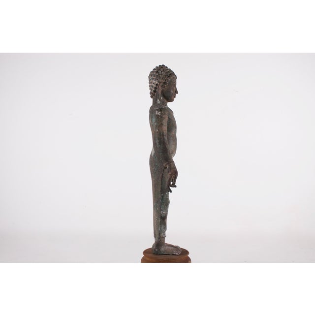 Gray Môn Dvaravati Artist, Large Buddha, 1800s, Bronze For Sale - Image 8 of 15