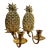 Hollywood Regency Brass Pineapple Sconces - A Pair For Sale