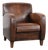 Vintage Brown Sheepskin Armchair For Sale