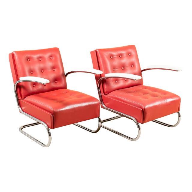 Functionalist Chairs by Hynek Gottwald, 1930s, Set of 2 For Sale