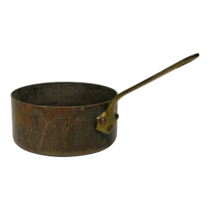 Copper Sauce Pot With Brass Handle Made in France