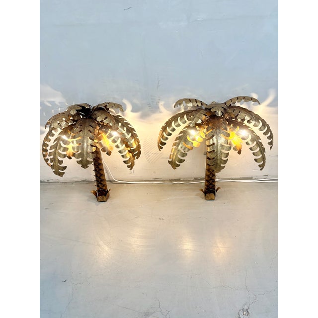 Palm Tree Wall Sconces, 1970s, Set of 2 For Sale - Image 12 of 14