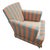 Vintage Lee Industries Swivel Armchair Rocker Striped Rolled Arm Chair MCM Blue For Sale - Image 14 of 14