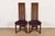 An exceptional pair of Arts & Crafts style high back side chairs or dining chairs In the manner of Frank Lloyd Wright or...