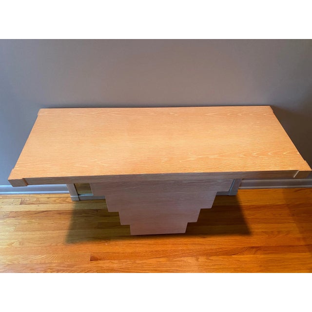 1980s Jay Spectre "Entrance Maker" Console Table with Mirror - 2 Pieces For Sale - Image 9 of 11