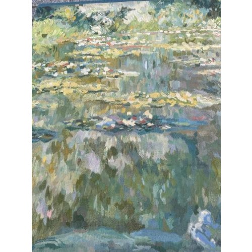 French in the style of Aubusson Tapestry Water Lilies attributed to Claude Monnet, 1960s For Sale - Image 3 of 18