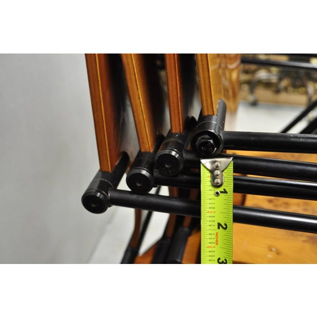 Josep Mora for Egoa Model 300 Mid Century Modern Burl Wood Arm Chair - Set of 4 For Sale - Image 13 of 18