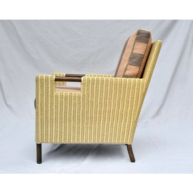 Wood Thomas Pheasant for McGuire Organic Modern Club Chair & Ottoman For Sale - Image 7 of 11