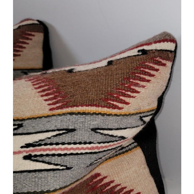 Folk Art 1940s Pair of Beautiful Weaving Pillows For Sale - Image 3 of 5