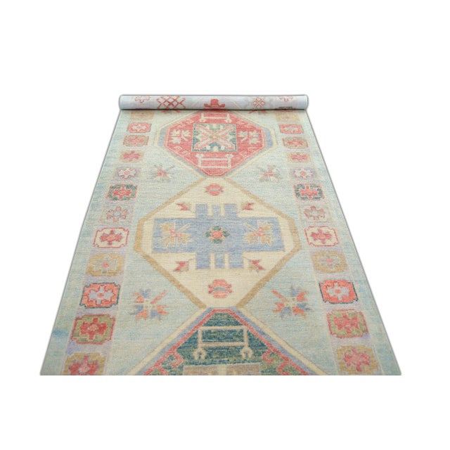 Early 21st Century Modern Turkish Oushak Rug 4'2" x 18'11" For Sale - Image 5 of 8