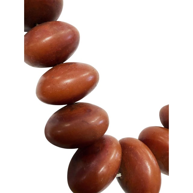 Vintage Jumbo African Copal Amber Trade Beads Phenolic Resin 2" W For Sale In New York - Image 6 of 8