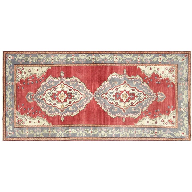 Textile 1960s Turkish Oushak Rug For Sale - Image 7 of 7