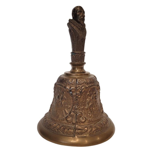 Alfonsino Bronze Bell by Miguel de Cervantes, Spain, 1930s For Sale - Image 12 of 12