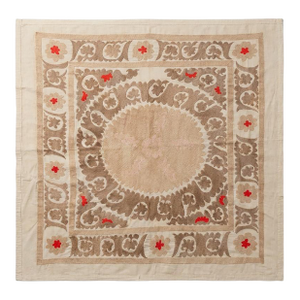 Suzani Tribal Textile - Embroidered Embroidery 4'7'' X 4'9''