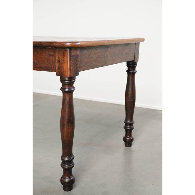 Early 19th Century English Oak Farmhouse Dining Table For Sale - Image 12 of 14