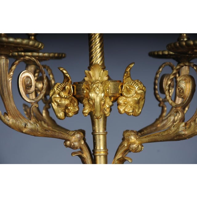 Goldenrod Antique French Empire Candleholder, 1810 For Sale - Image 8 of 18